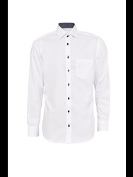 Twill men's shirt with contrast in Classic Fit