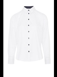 Twill women's shirt with contrast in Regular Feminine Fit