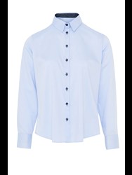 Twill women's shirt with contrast in Regular Feminine Fit