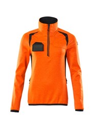 Fleecetrøje med kort lynlås