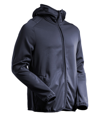 Fleecetrøje med hætte