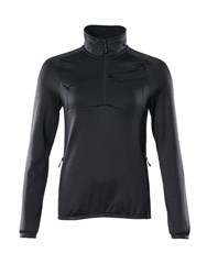 Fleecetrøje med kort lynlås