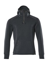 Hættetrøje med kort lynlås
