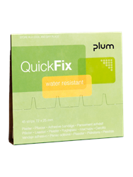 QuickFix plaster Water resistant plasterrefiller med 6x45 stk.