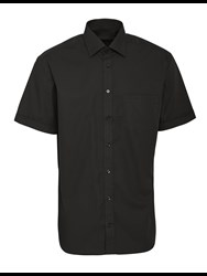 Poplin short-sleeved men's shirt in Classic Fit