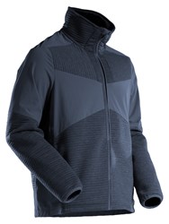 Fleecetrøje med lynlås og fór