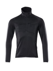 Fleecetrøje med kort lynlås