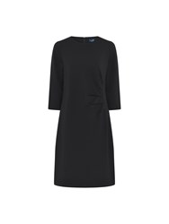 Rome Dress o-neck with pleats 3/4 sleeves