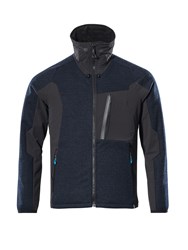 Strikjakke med lynlås